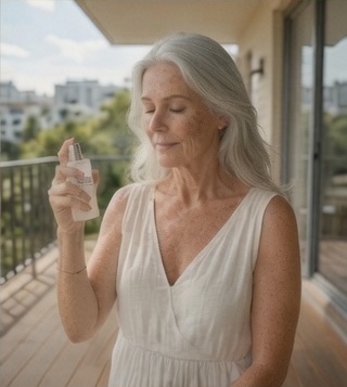 Customer using VibeReset mist